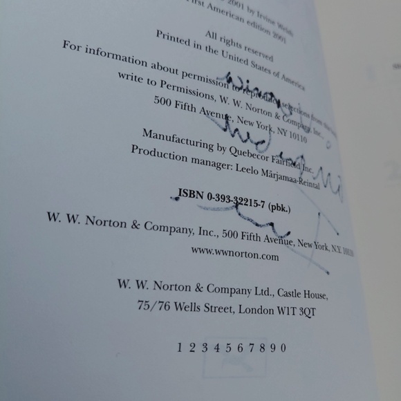 Book - Signed - Irvine Welsh - GLUE - Paperback 1st edition - Picture 4 of 4